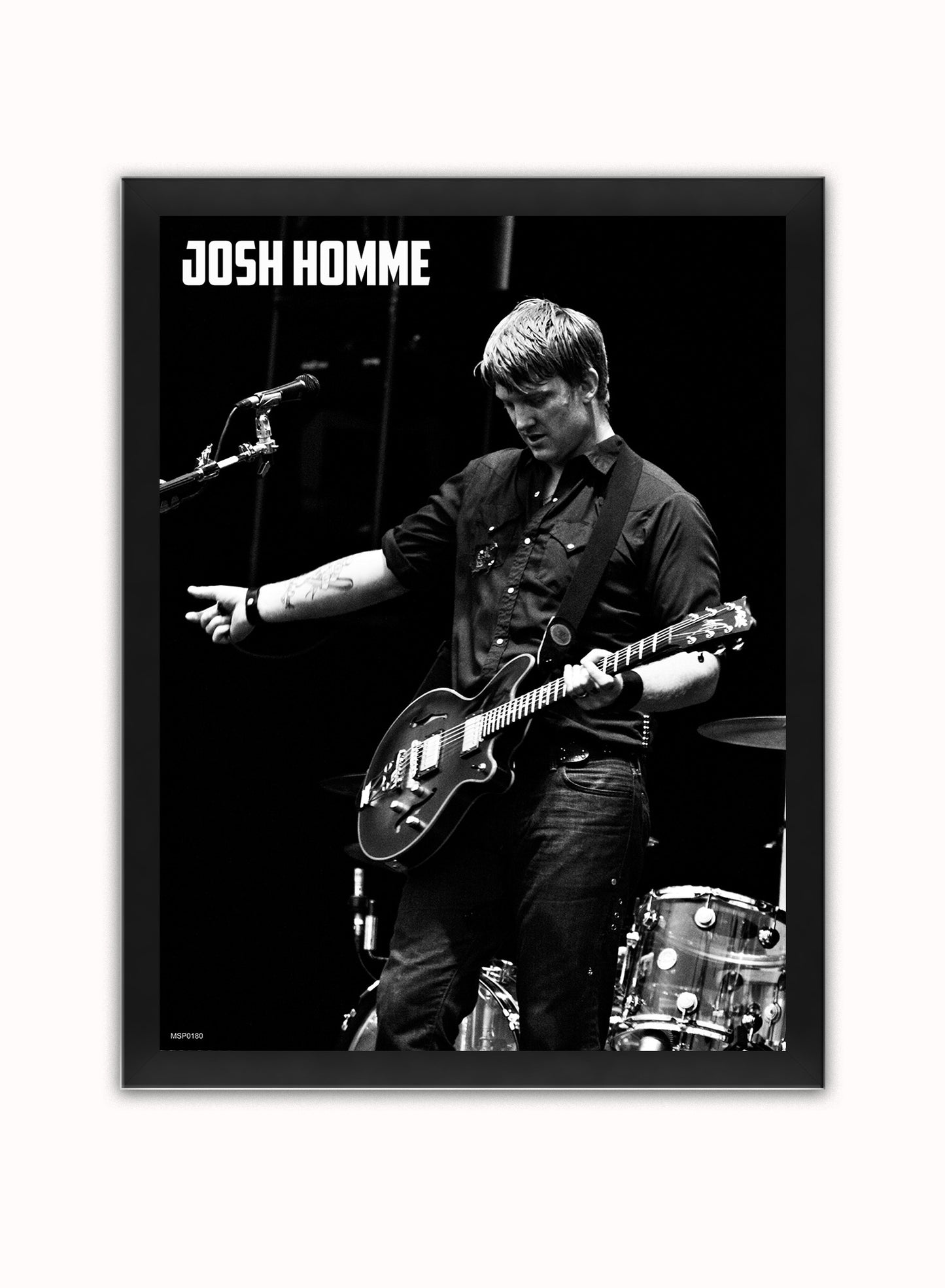 Josh Homme at Wireless Festival, 2007 Poster Art Print 30x40m Vintage Photo Wall Art Print Black Frame