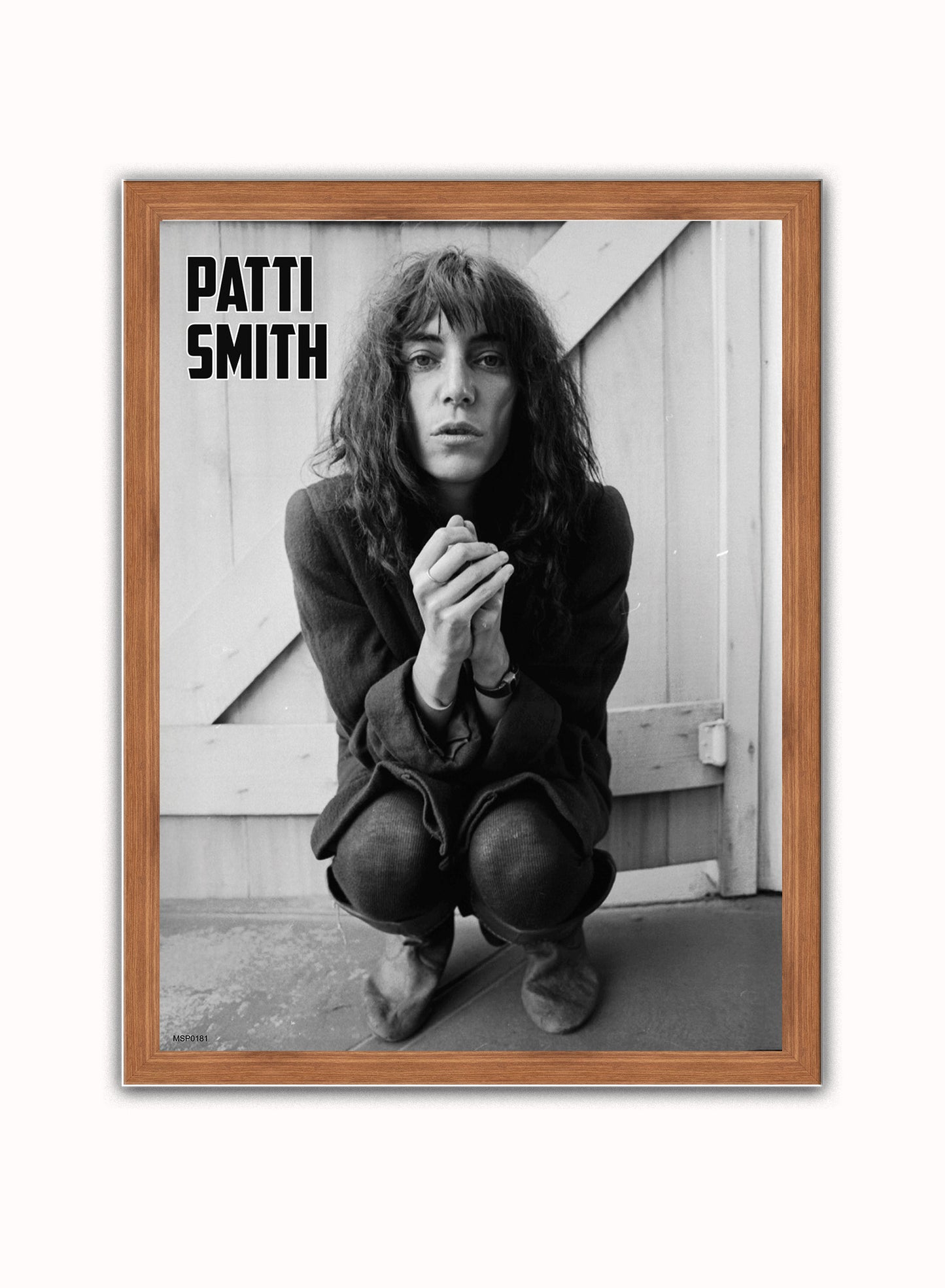 Patti Smith Photo by Frank Stefanko Poster Art Print 30x40m Vintage Photo Wall Art Print Dark Wood