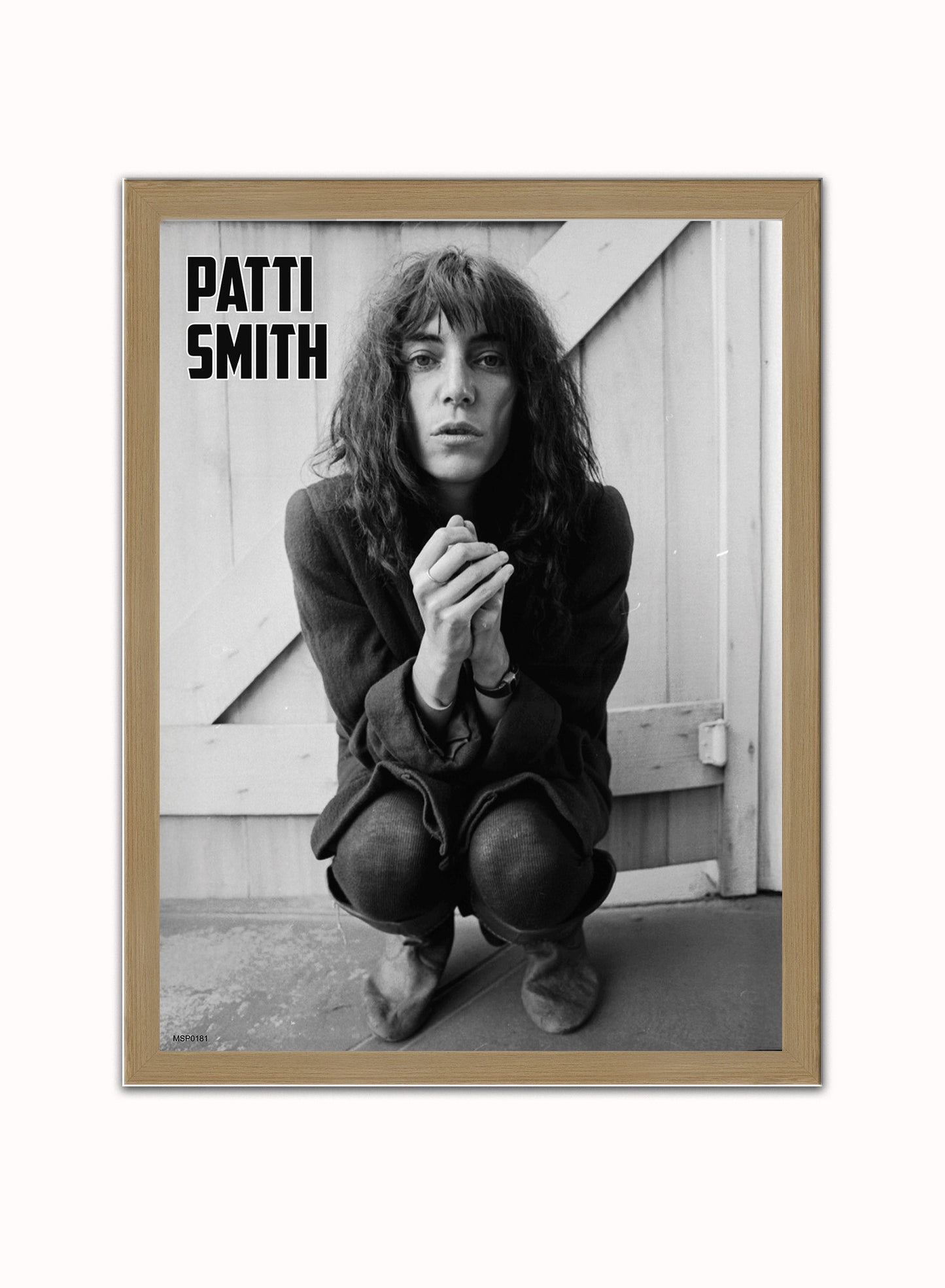 Patti Smith Photo by Frank Stefanko Poster Art Print 30x40m Vintage Photo Wall Art Print Light Wood
