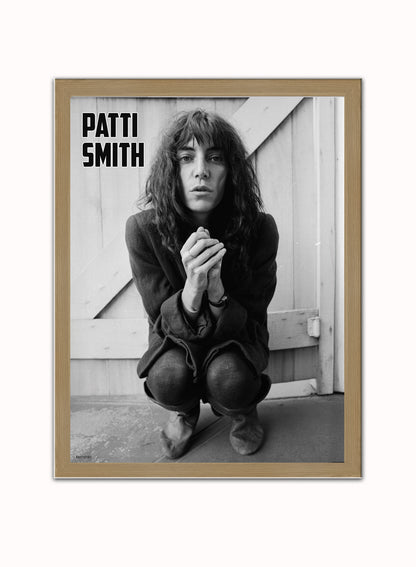 Patti Smith Photo by Frank Stefanko Poster Art Print 30x40m Vintage Photo Wall Art Print Light Wood