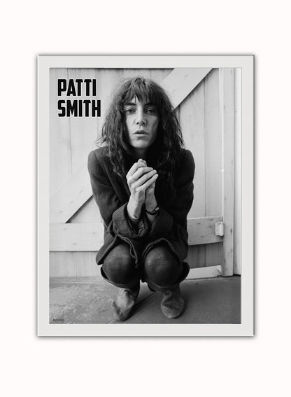 Patti Smith Photo by Frank Stefanko Poster Art Print 30x40m Vintage Photo Wall Art Print White Frame
