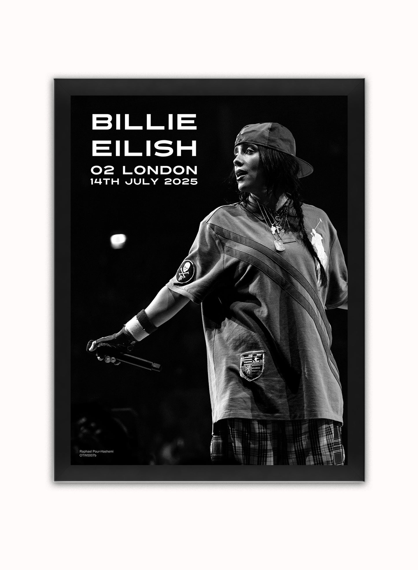 Billie Eilish July 2025 Poster Art Print 30x40m Vintage Poster Wall Art Print Black Frame