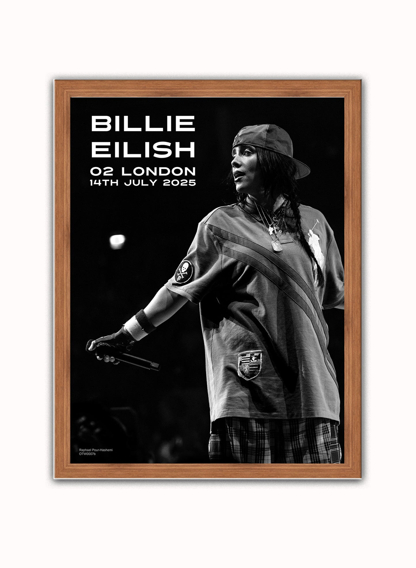 Billie Eilish July 2025 Poster Art Print 30x40m Vintage Poster Wall Art Print Dark Wood