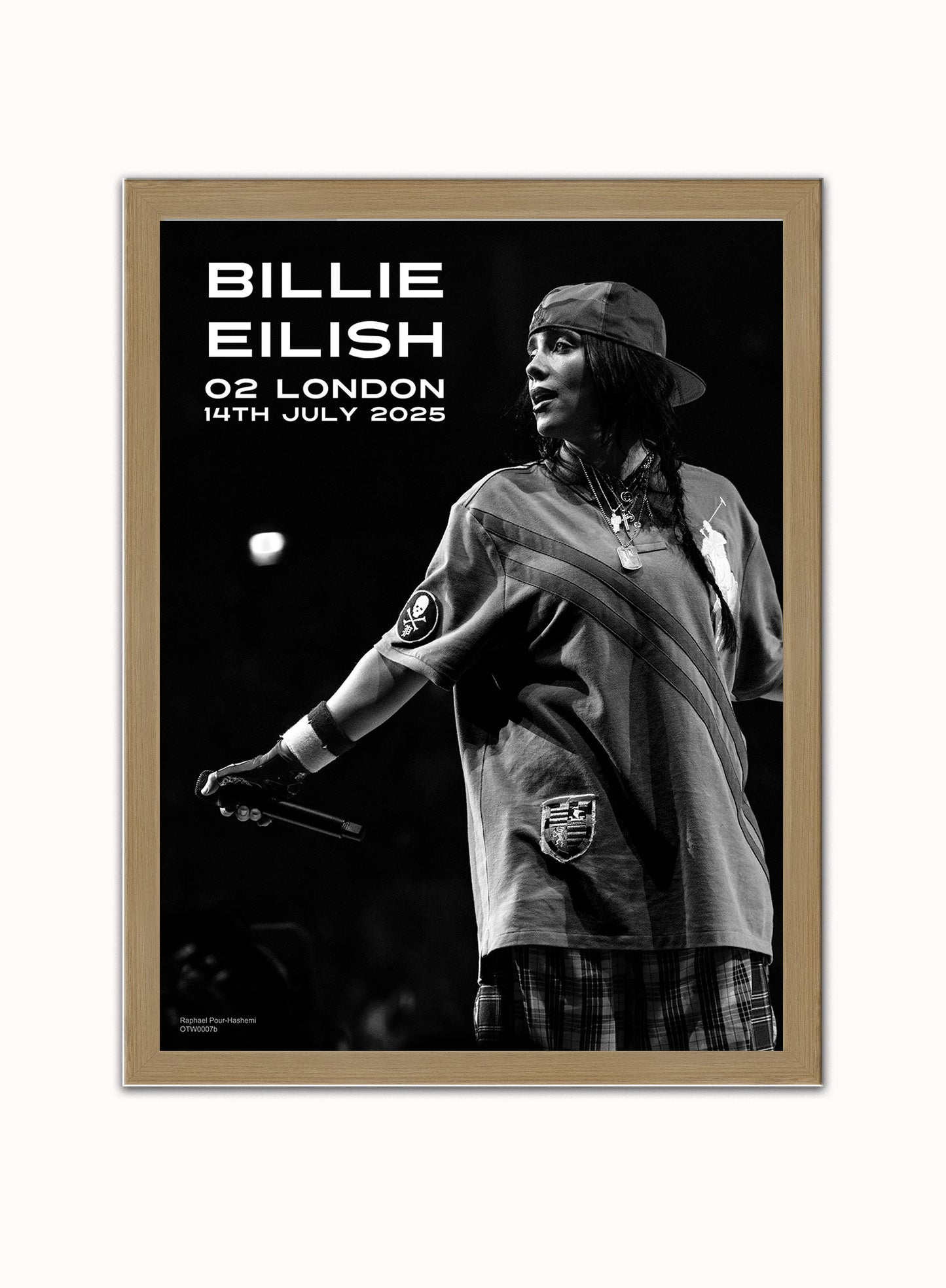 Billie Eilish July 2025 Poster Art Print 30x40m Vintage Poster Wall Art Print Light Wood
