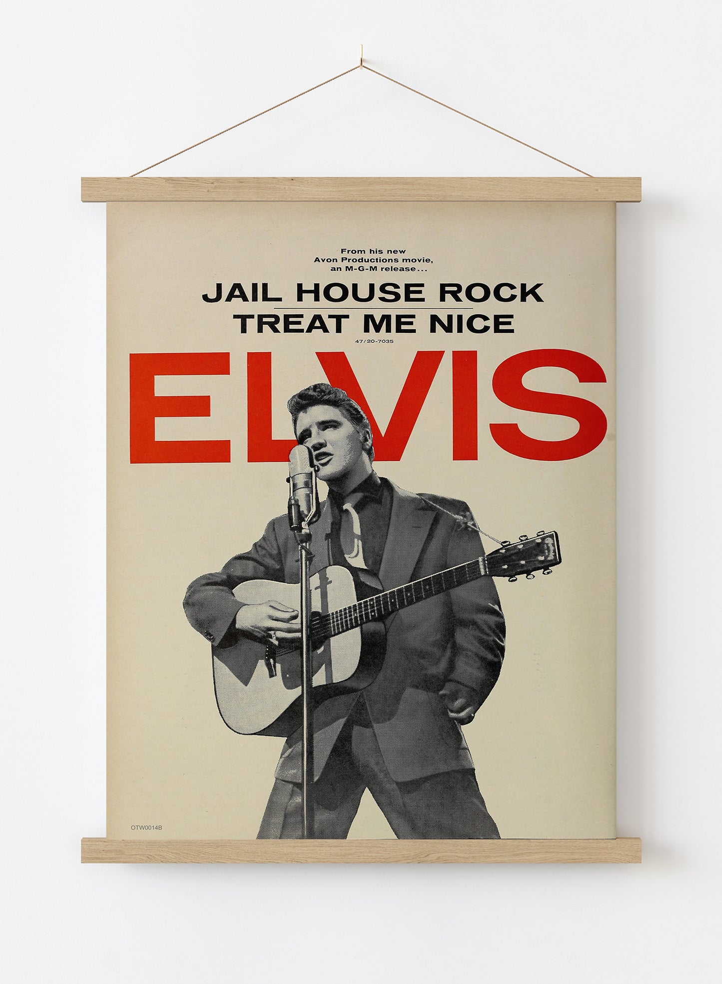 Elvis Presley "Jailhouse Rock" Advertisement 1957 Poster Art Print 30x40m Vintage Poster Wall Art Print Hanger