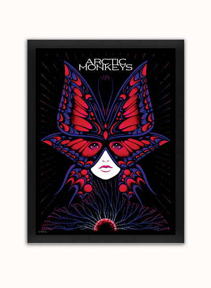 Arctic Monkeys Gig Poster Art Print 30x40m Vintage Poster Wall Art Print Black Frame