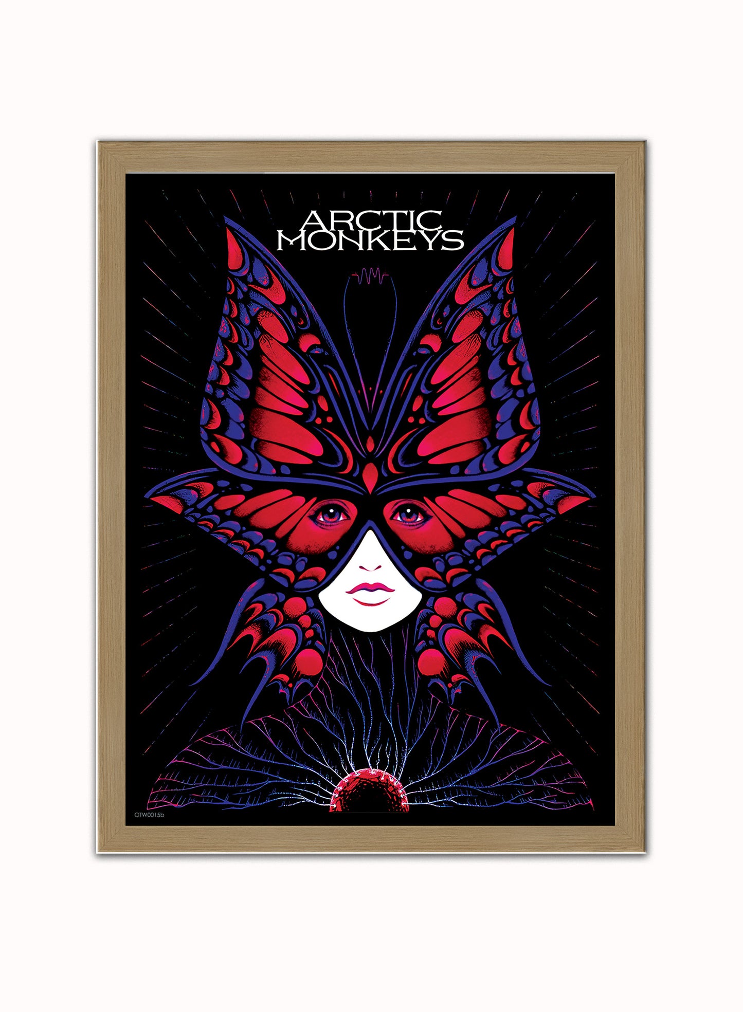 Arctic Monkeys Gig Poster Art Print 30x40m Vintage Poster Wall Art Print Light Wood