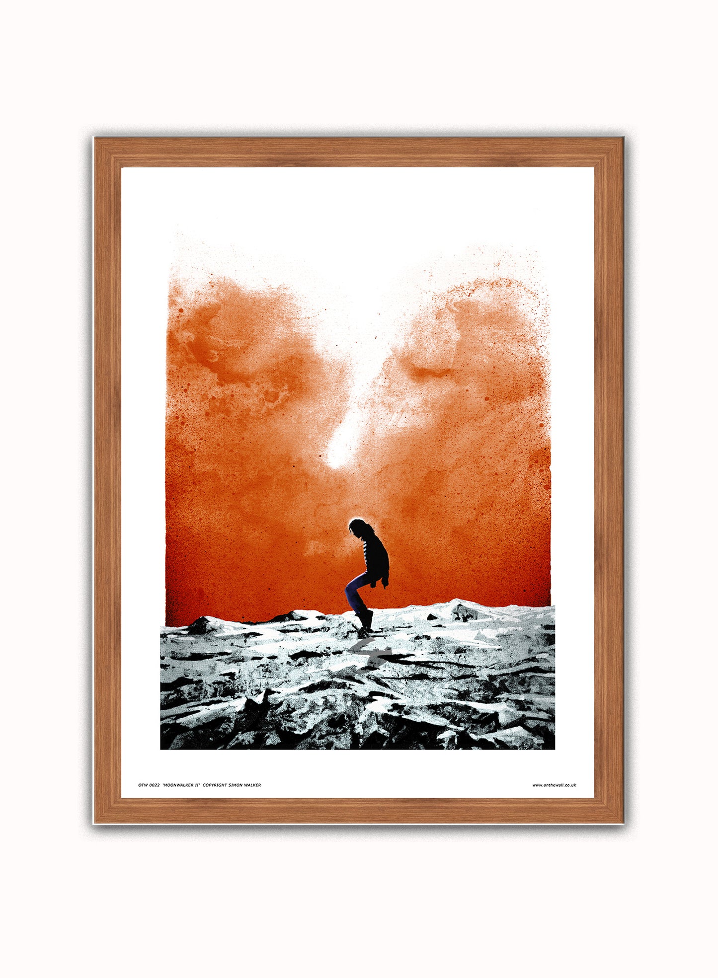 Michael Jackson - Moonwalker  - Poster Art Print Vintage Poster Wall Art Print 30x40cm Dark Wood