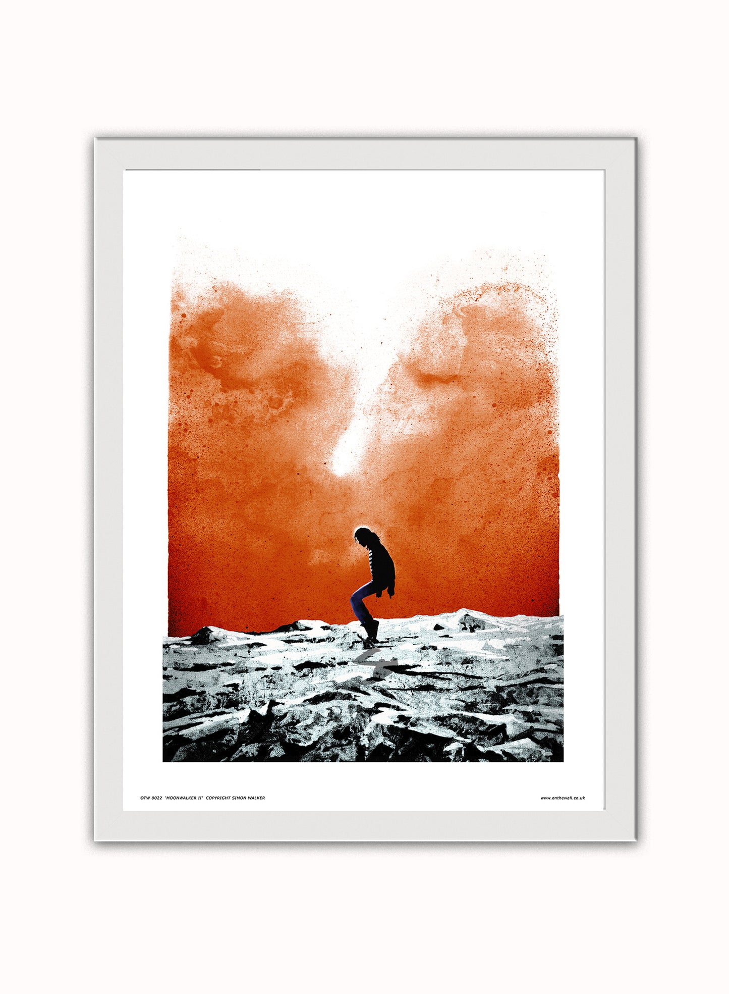Michael Jackson - Moonwalker  - Poster Art Print Vintage Poster Wall Art Print 30x40cm White Frame