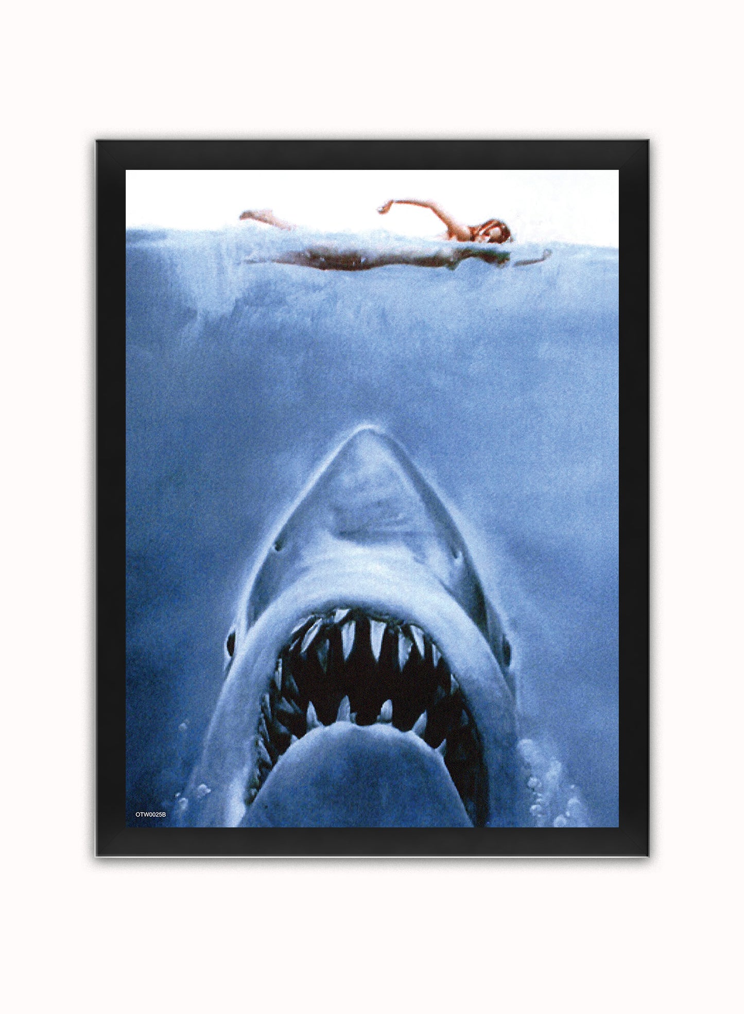 Jaws Book Cover Poster Art Print Vintage Poster Wall Art Print 30x40cm Black Frame