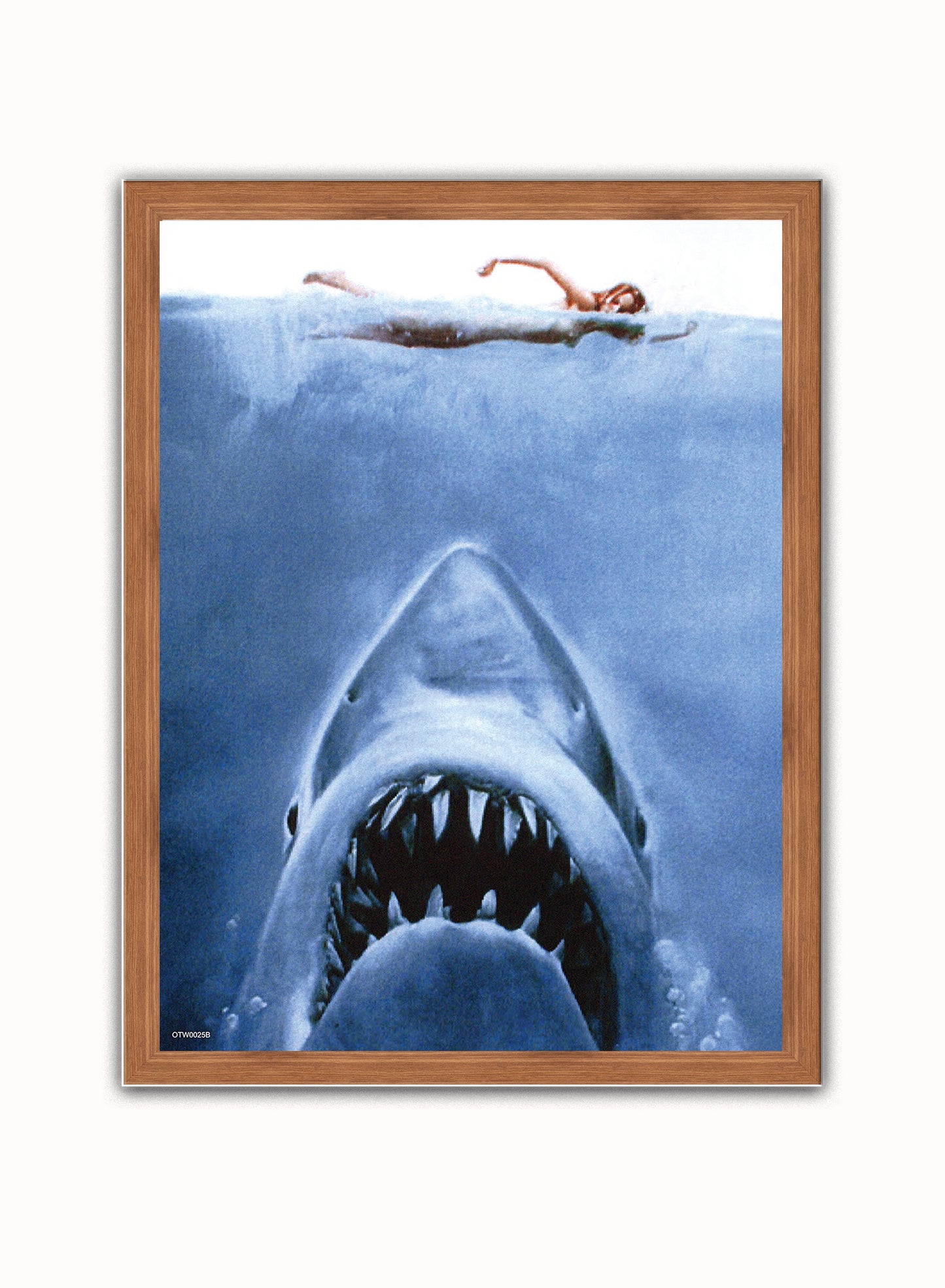 Jaws Book Cover Poster Art Print Vintage Poster Wall Art Print 30x40cm Dark Wood