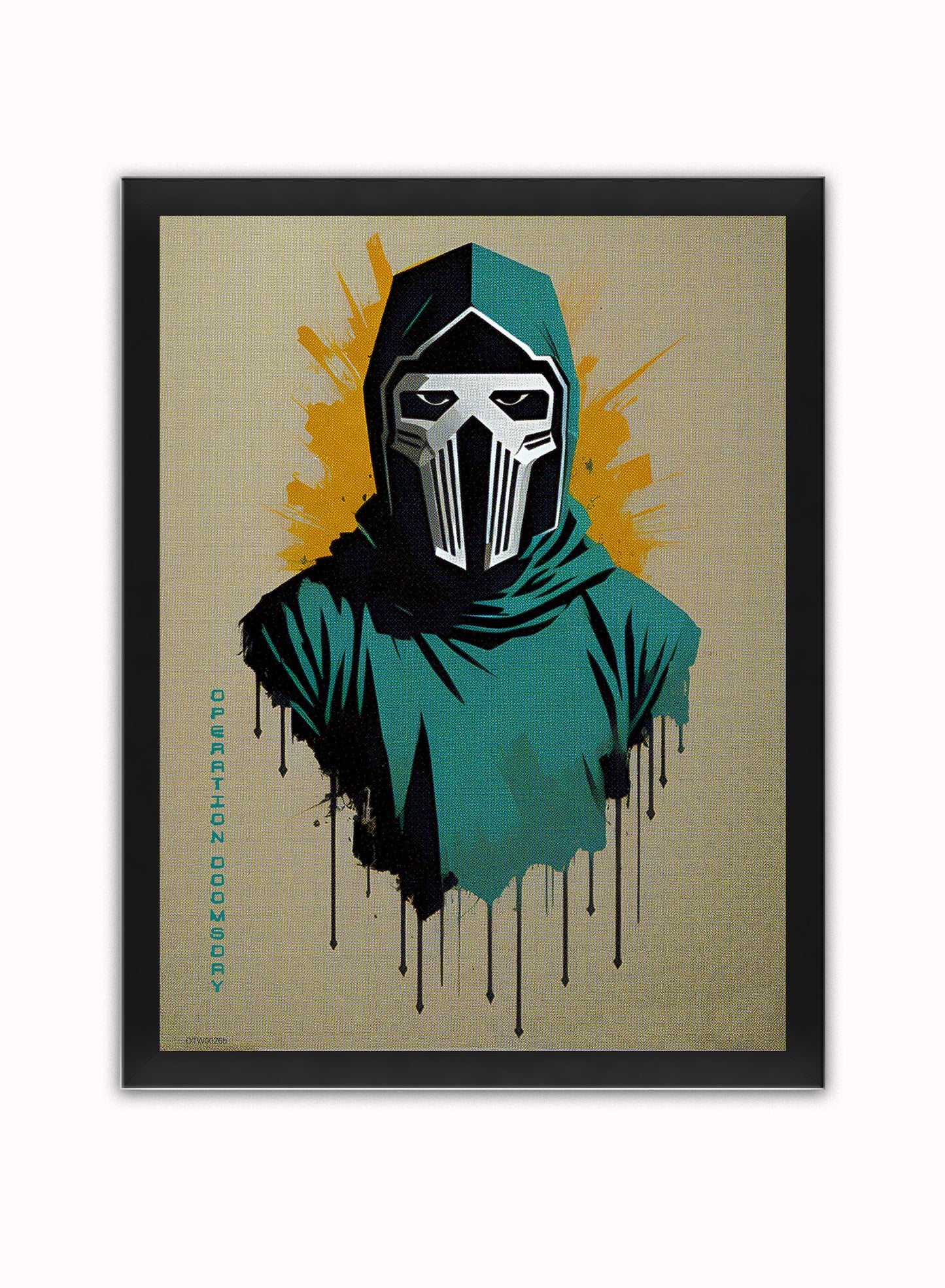 MF Doom Operation Doomsday Print – Andre Ibanez Vintage Poster Wall Art 30x40cm Black Frame