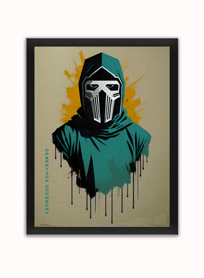 MF Doom Operation Doomsday Print – Andre Ibanez Vintage Poster Wall Art 30x40cm Black Frame