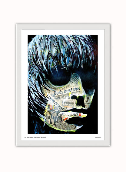 Oasis Liam Gallagher Poster Art Print Vintage Poster Wall Art Print 30x40cm White Frame
