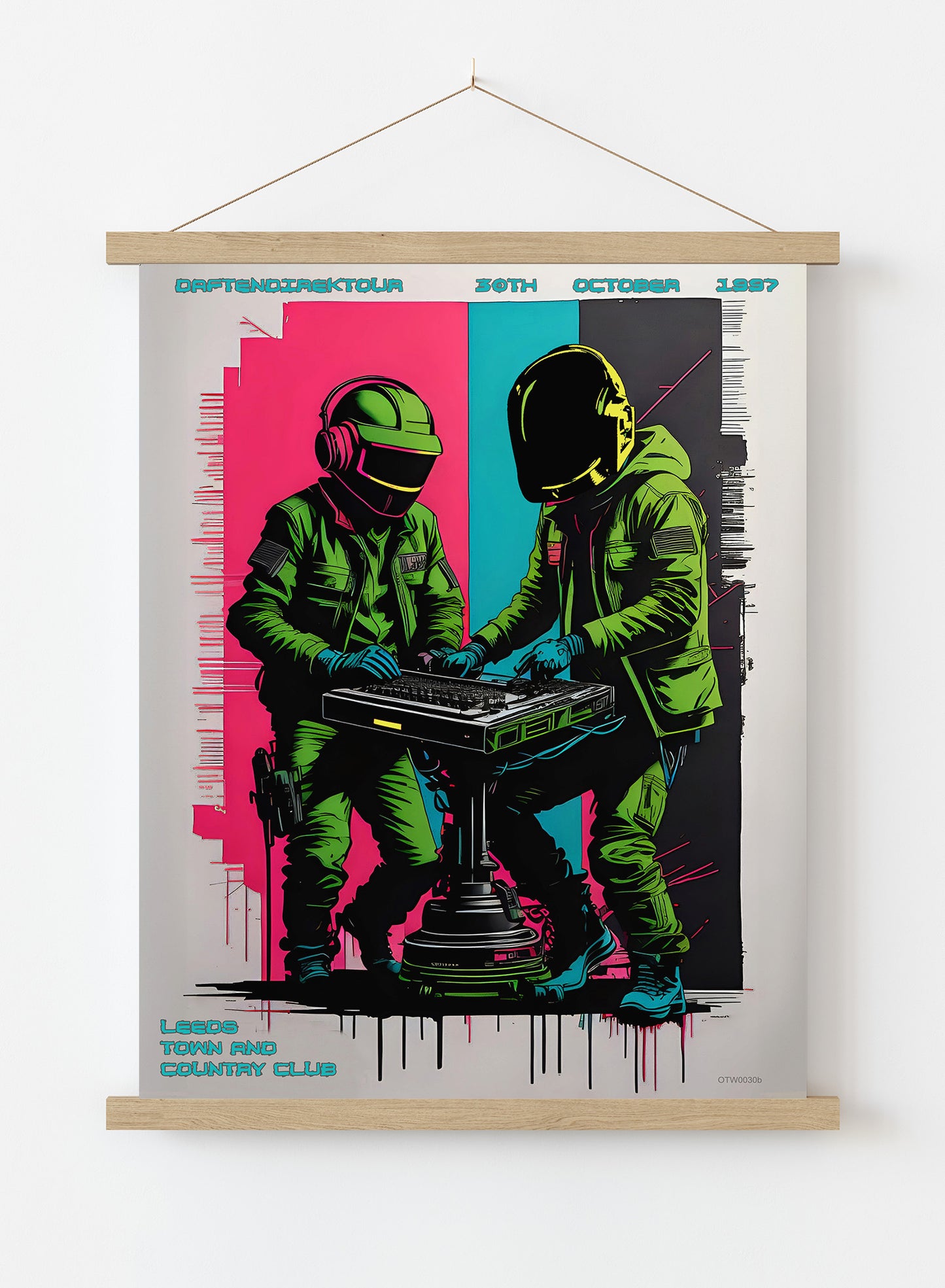 Daft Punk Daftendirektour Print – Andre Ibanez Vintage Poster Wall Art 30x40cm Hanger