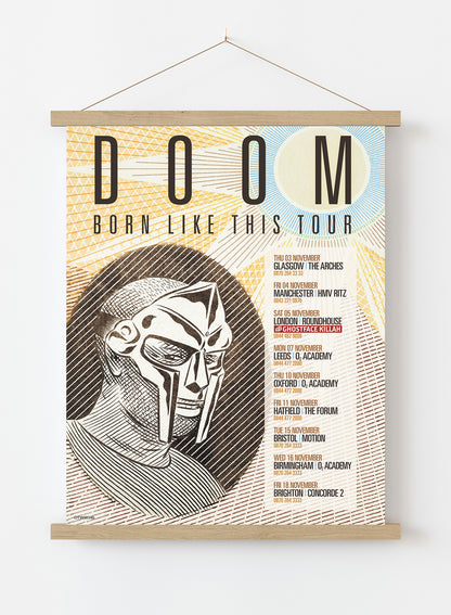 MF Doom Tour Poster Art Print 30x40m Vintage Poster Wall Art Print Hanger