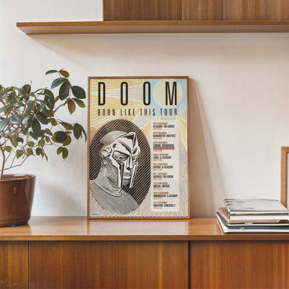 MF Doom Tour Poster Art Print 30x40m