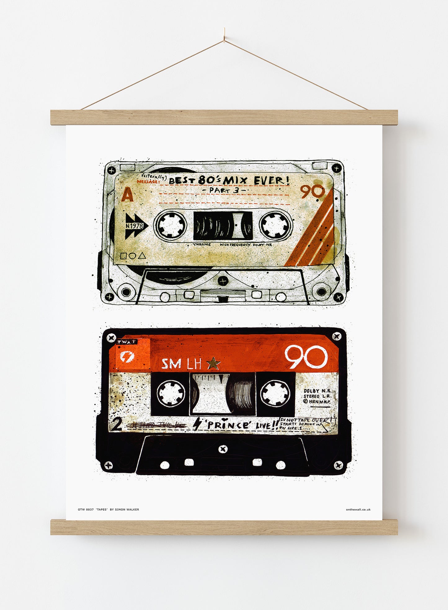 Tapes Pop Art Poster Art Print Vintage Poster Wall Art Print 30x40cm Hanger