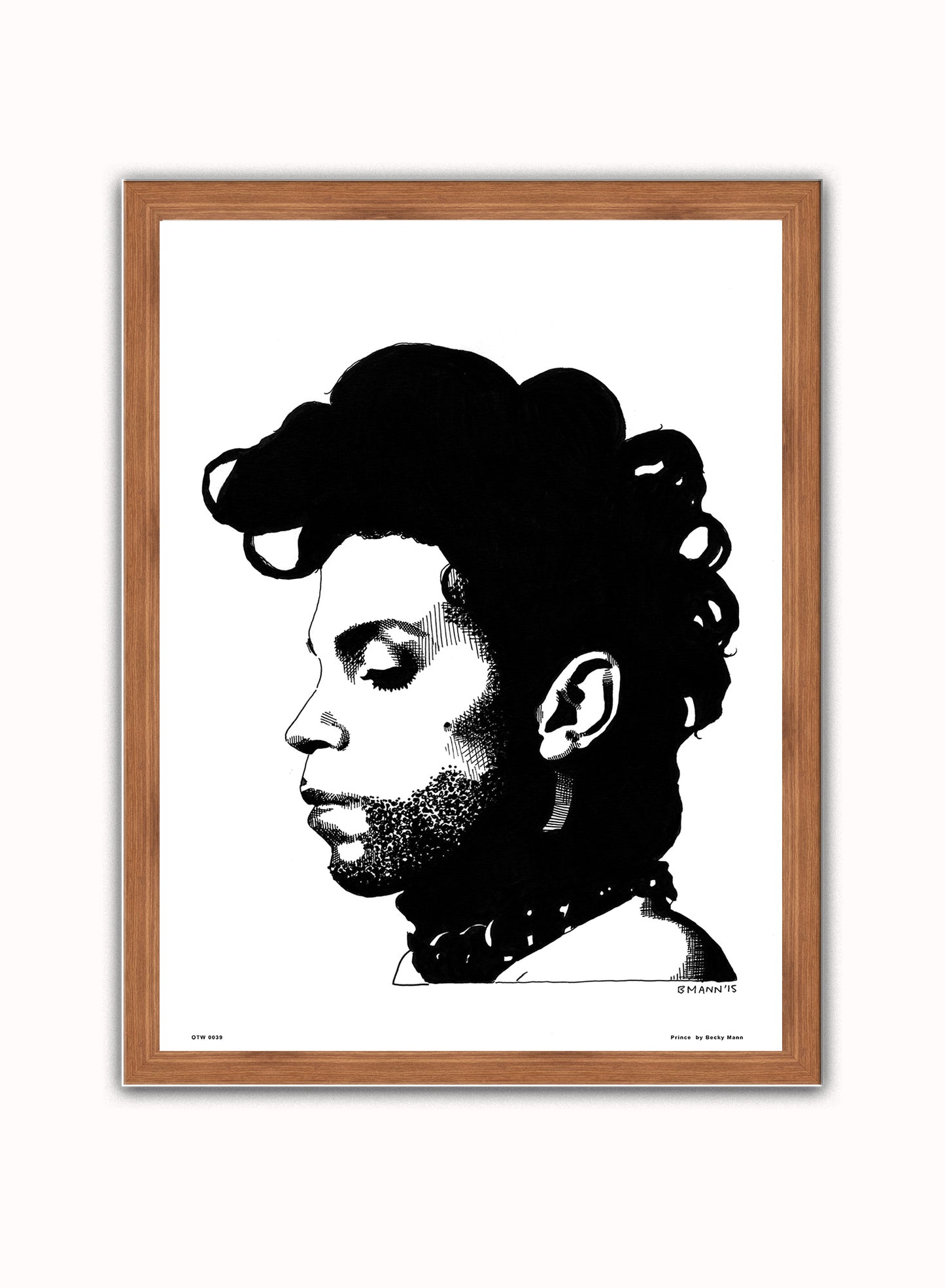 Prince by Becky Mann Poster Art Print Print – Becky Mann Poster Art Print Vintage Poster Wall Art 30x40cm Dark Wood