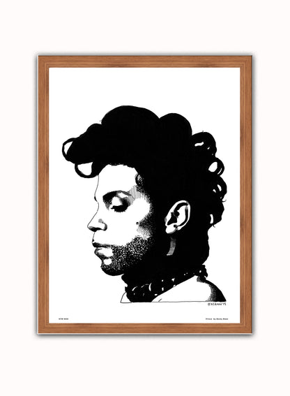 Prince by Becky Mann Poster Art Print Print – Becky Mann Poster Art Print Vintage Poster Wall Art 30x40cm Dark Wood