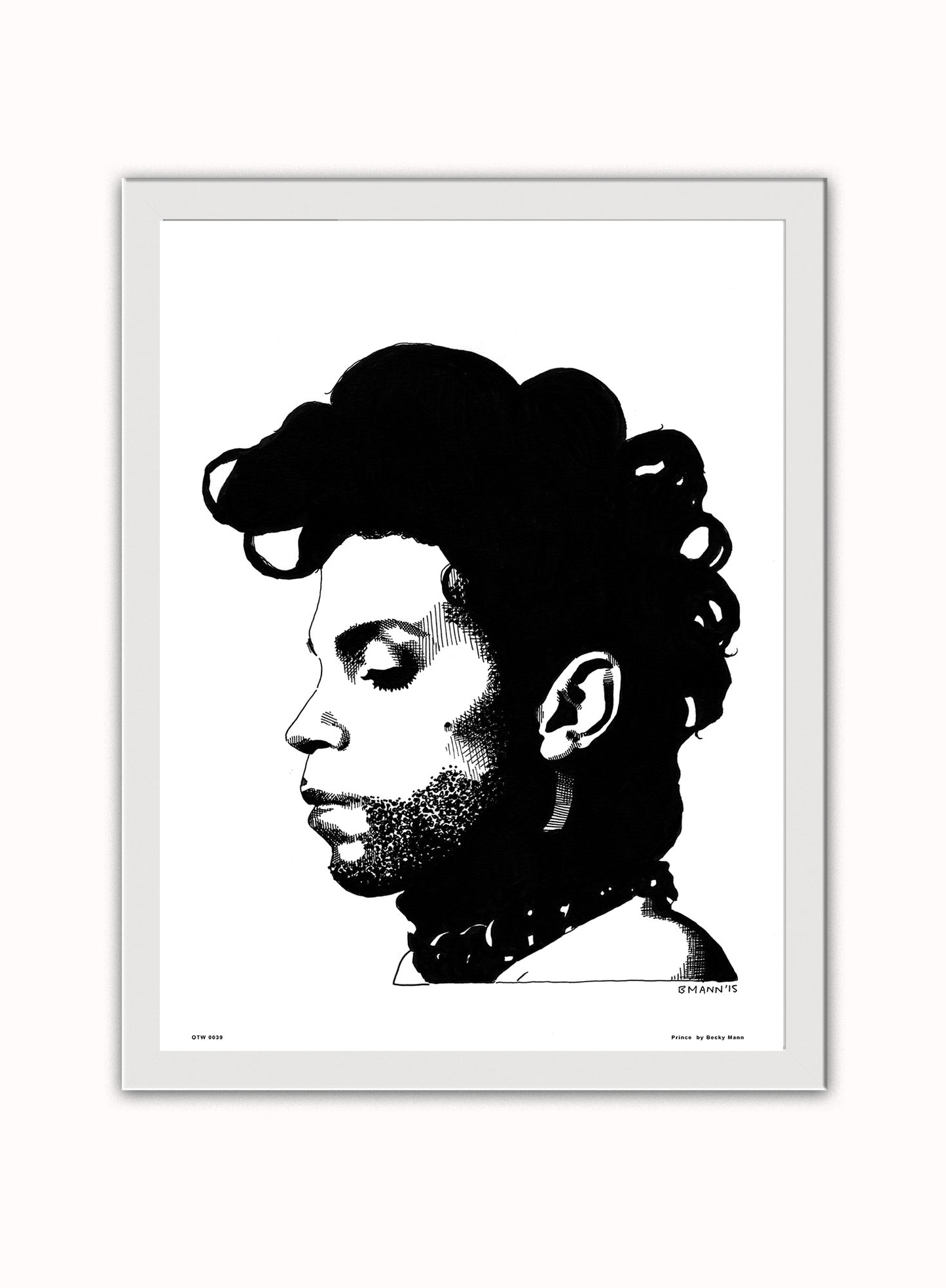 Prince by Becky Mann Poster Art Print Print – Becky Mann Poster Art Print Vintage Poster Wall Art 30x40cm White Frame