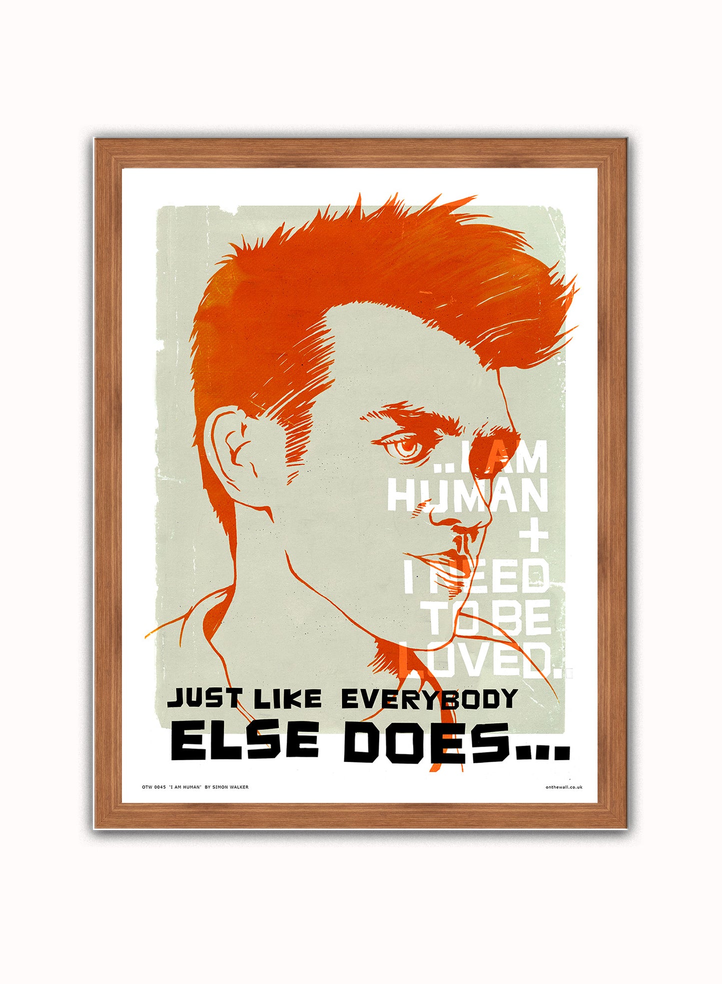 The Smiths Morrissey Poster Art Print Vintage Poster Wall Art Print 30x40cm Dark Wood