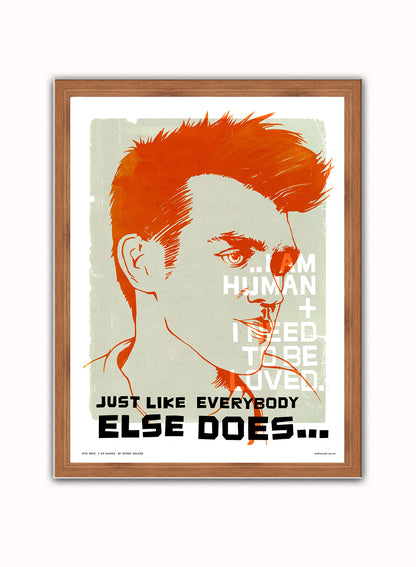 The Smiths Morrissey Poster Art Print Vintage Poster Wall Art Print 30x40cm Dark Wood