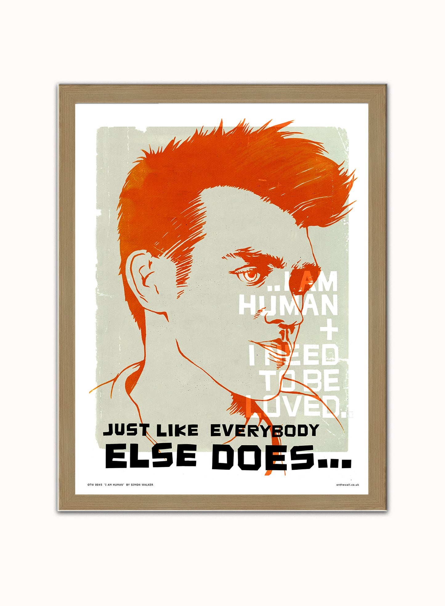 The Smiths Morrissey Poster Art Print Vintage Poster Wall Art Print 30x40cm Light Wood