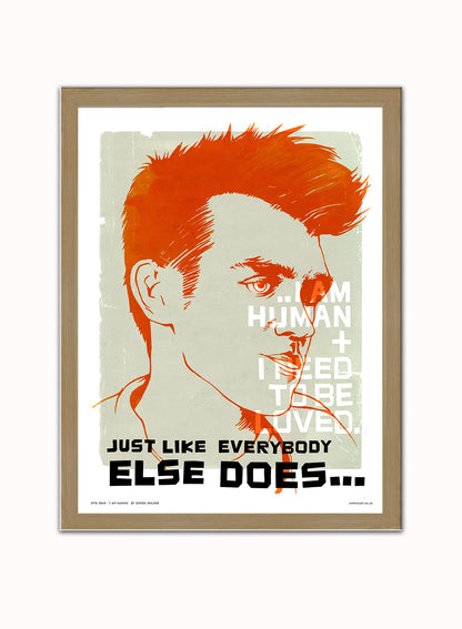 The Smiths Morrissey Poster Art Print Vintage Poster Wall Art Print 30x40cm Light Wood