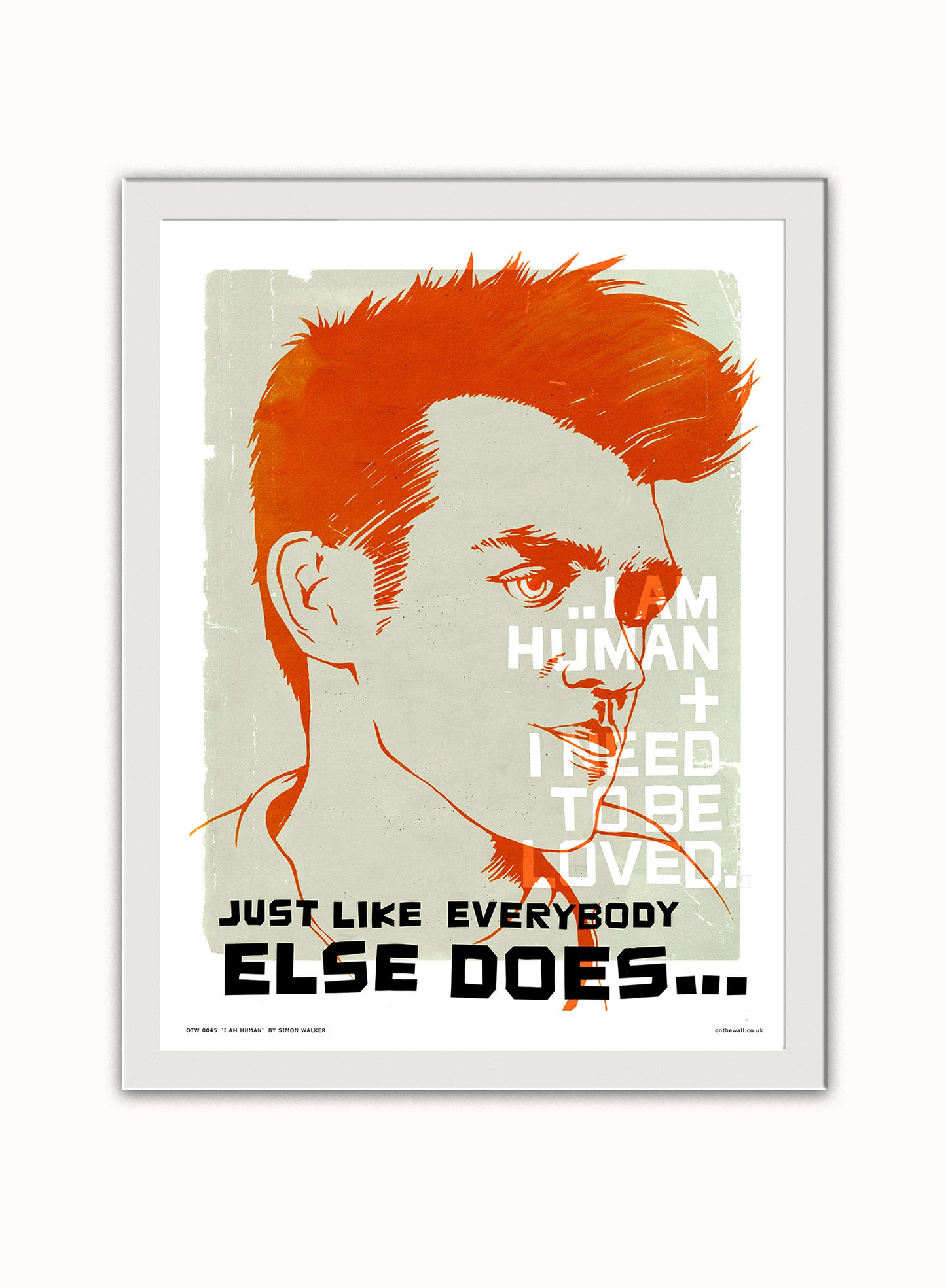 The Smiths Morrissey Poster Art Print Vintage Poster Wall Art Print 30x40cm White Frame