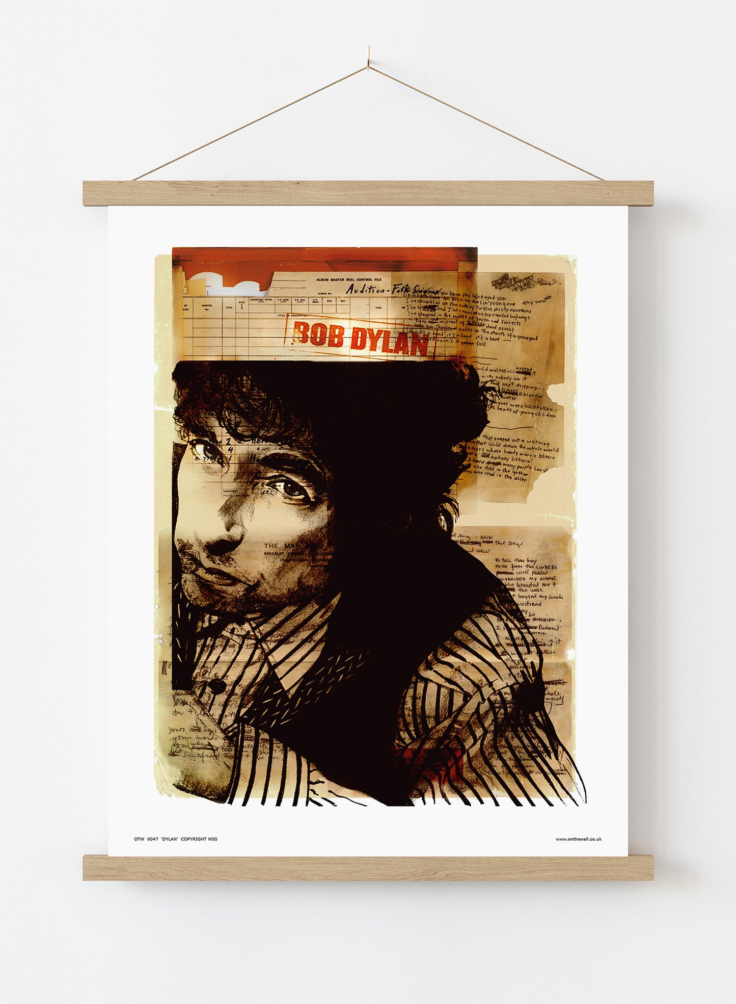 Bob Dylan Poster Art Print Vintage Poster Wall Art Print 30x40cm Hanger