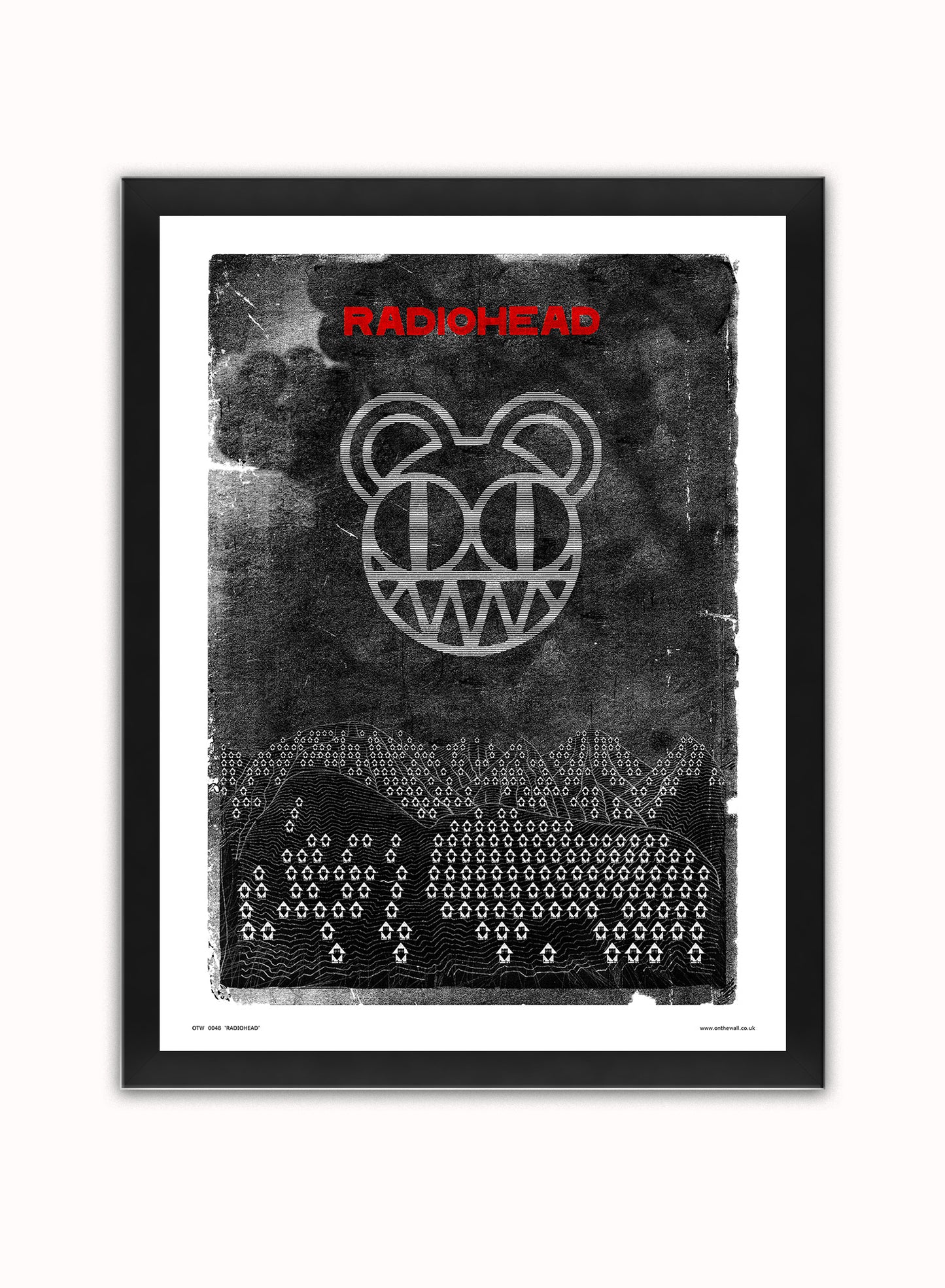 Radiohead Poster Art Print Vintage Poster Wall Art Print 30x40cm Black Frame