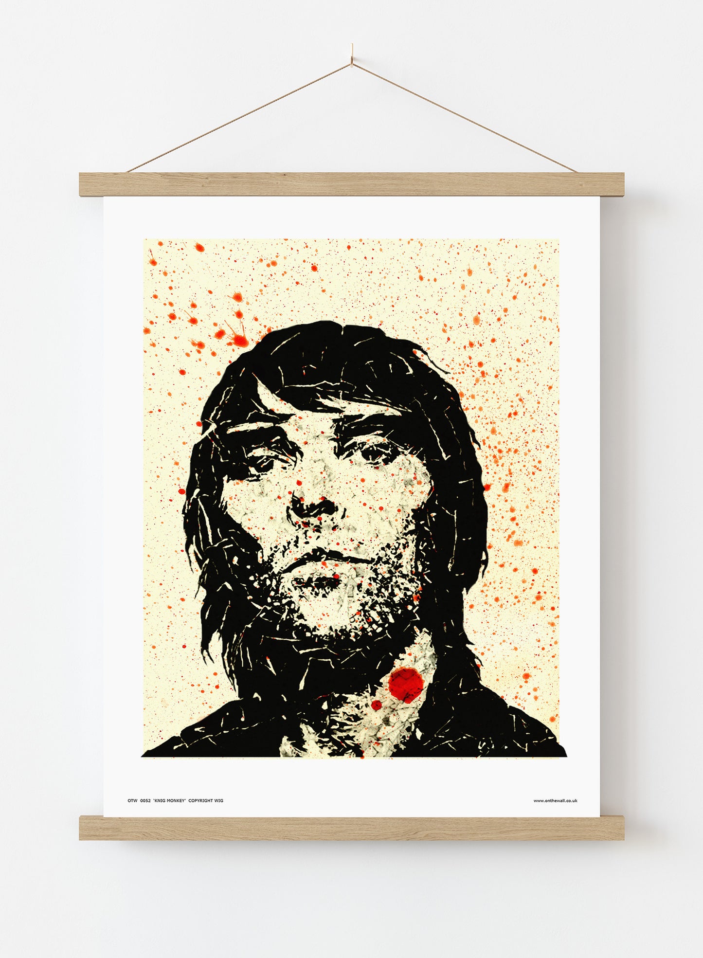 Ian Brown from Stone Roses Pop Art Print Poster  (OTW052) Vintage Poster Wall Art Print 30x40cm Hanger