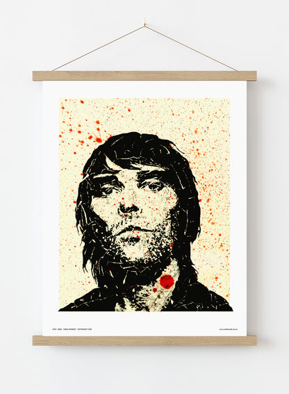 Ian Brown from Stone Roses Pop Art Print Poster  (OTW052) Vintage Poster Wall Art Print 30x40cm Hanger