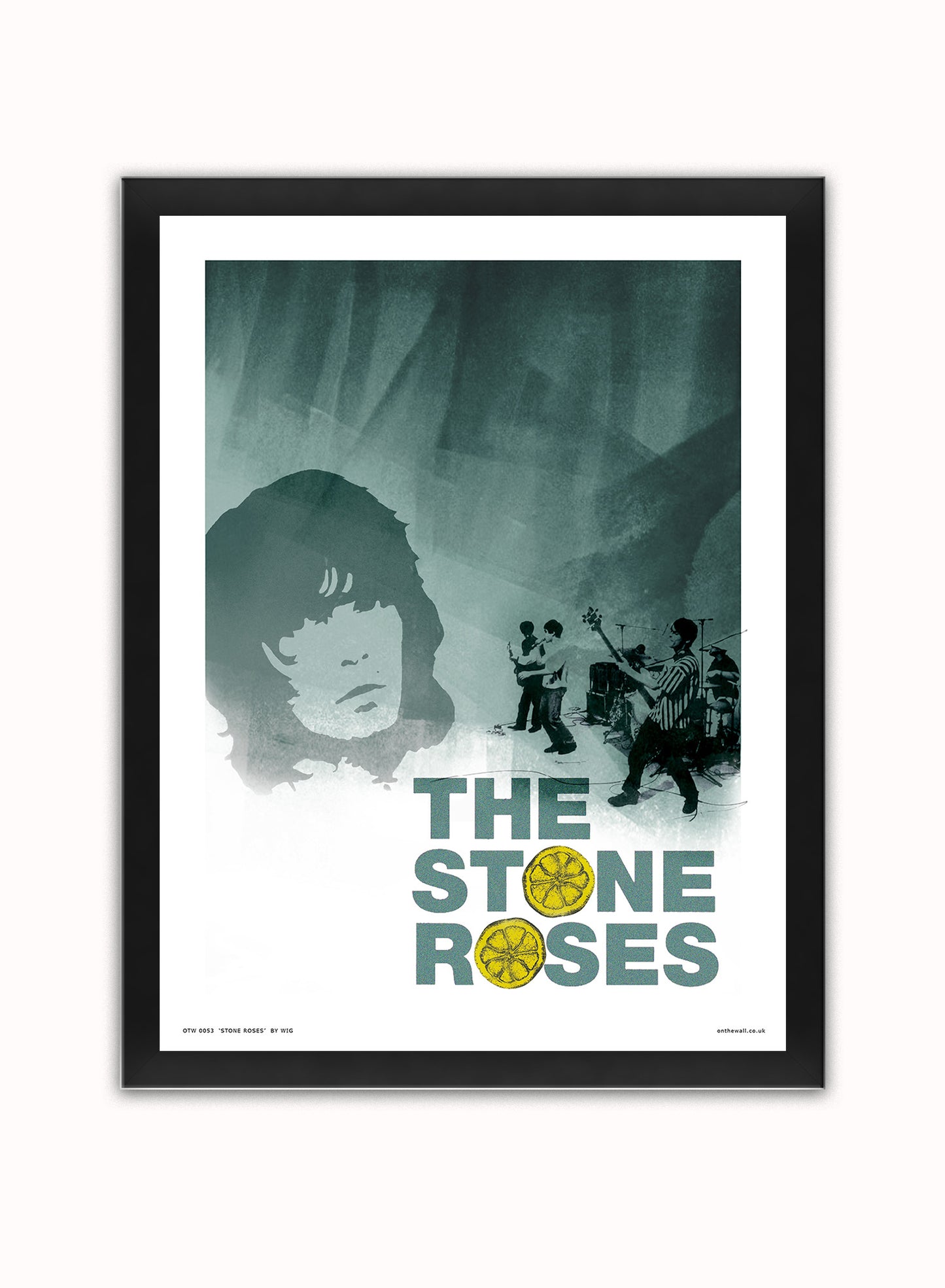 Stone Roses Poster Art Print Vintage Poster Wall Art Print 30x40cm Black Frame