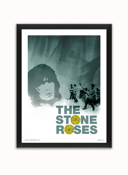 Stone Roses Poster Art Print Vintage Poster Wall Art Print 30x40cm Black Frame