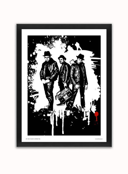 Run DMC Poster Art Print Vintage Poster Wall Art Print 30x40cm Black Frame