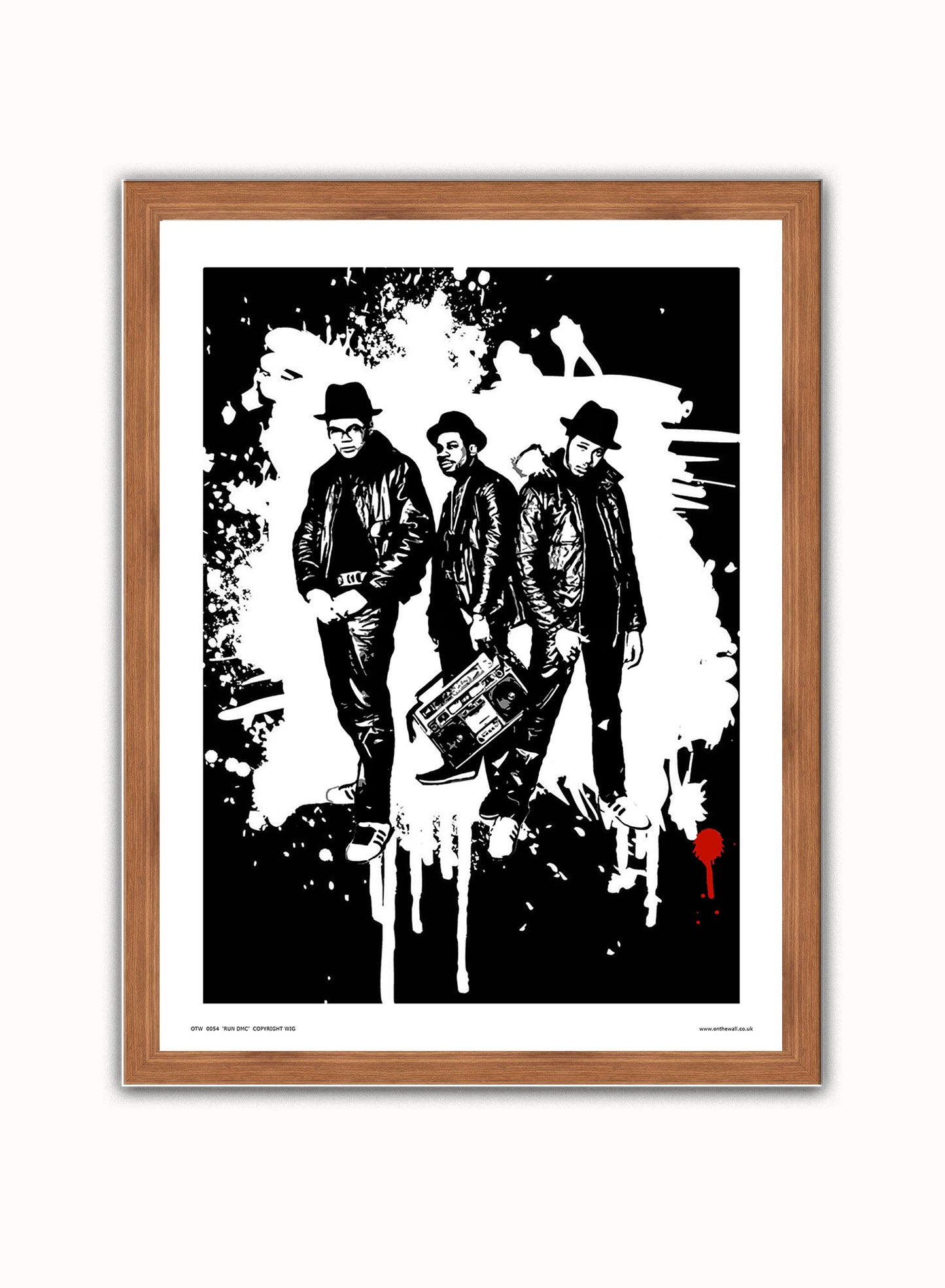 Run DMC Poster Art Print Vintage Poster Wall Art Print 30x40cm Dark Wood