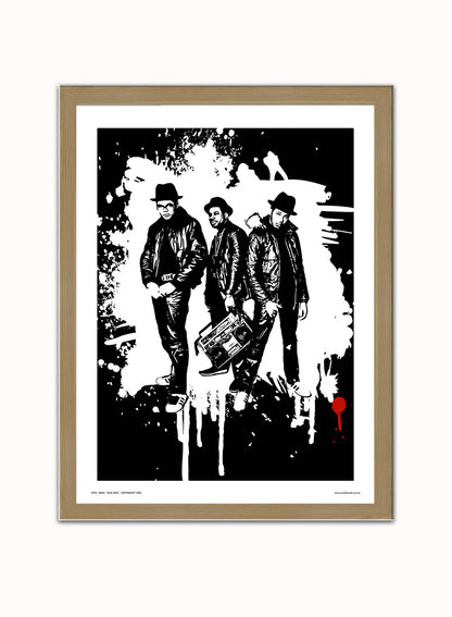 Run DMC Poster Art Print Vintage Poster Wall Art Print 30x40cm Light Wood