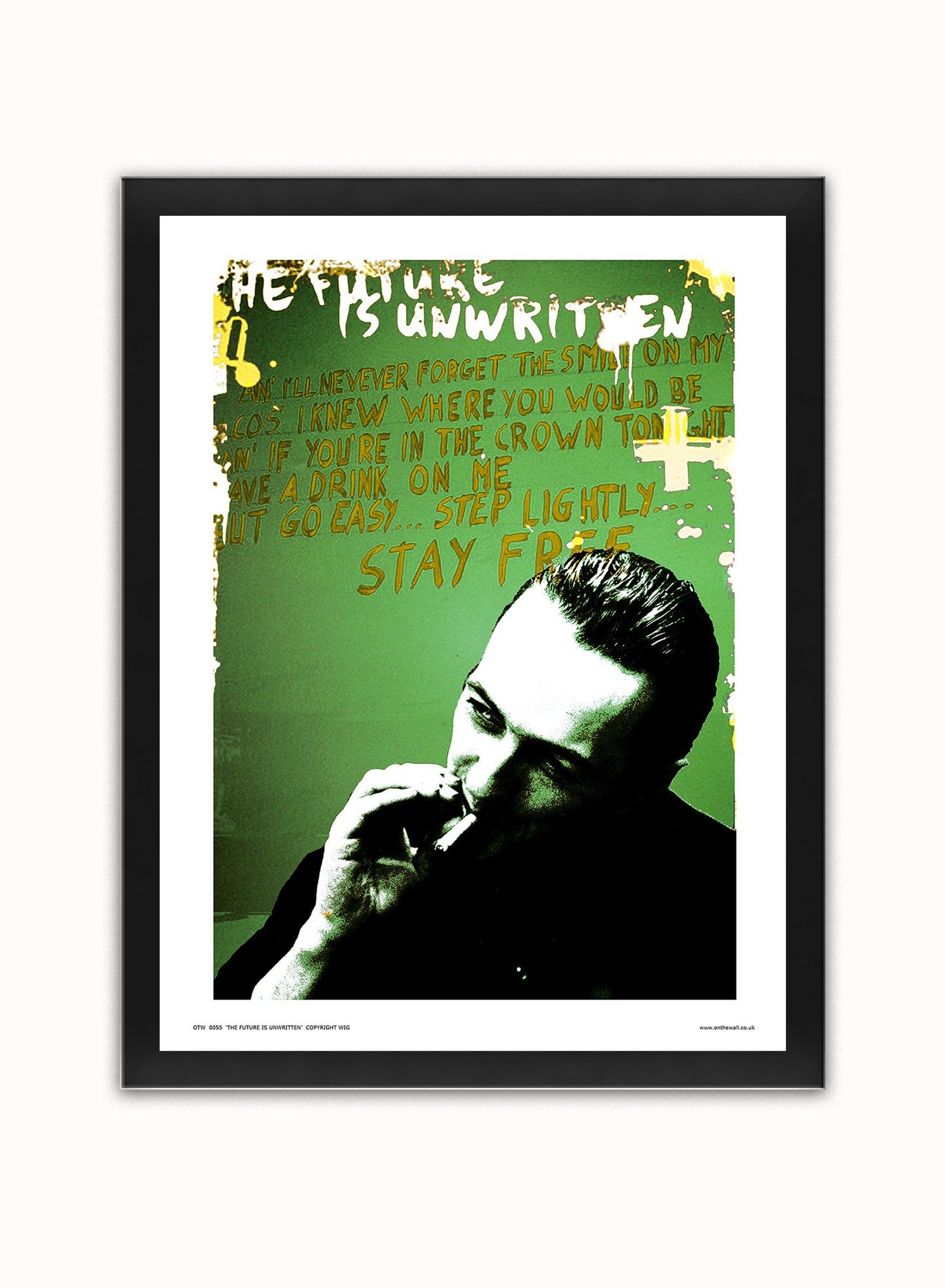 Joe Strummer from The Clash Poster Art Print Vintage Poster Wall Art Print 30x40cm Black Frame