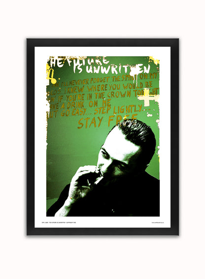 Joe Strummer from The Clash Poster Art Print Vintage Poster Wall Art Print 30x40cm Black Frame