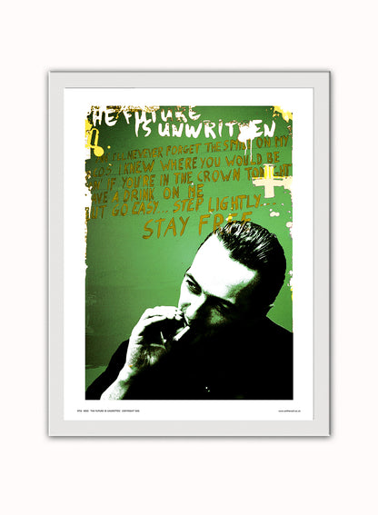 Joe Strummer from The Clash Poster Art Print Vintage Poster Wall Art Print 30x40cm White Frame