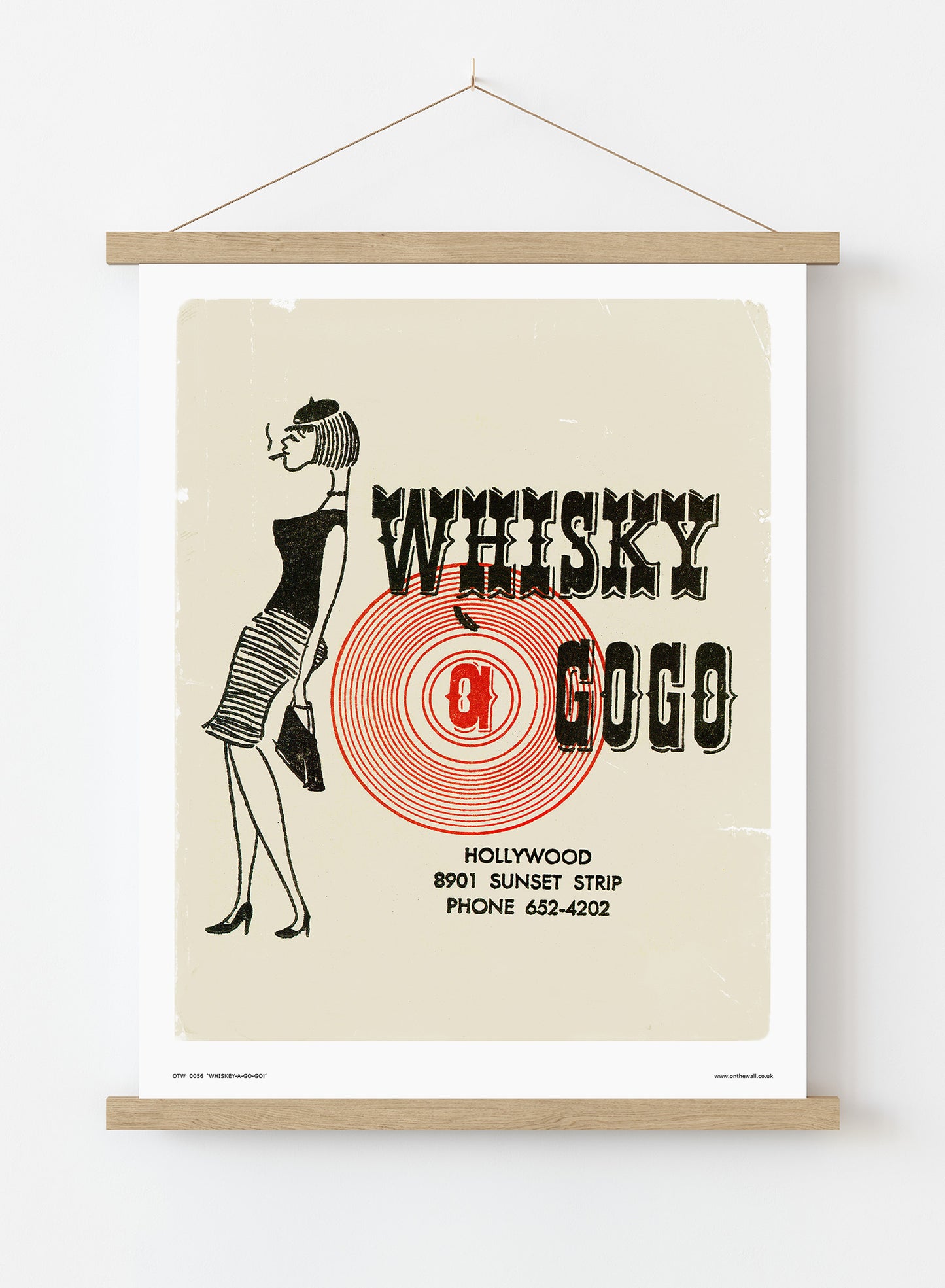 Whiskey a Go Go - Vintage Poster Art Print Vintage Poster Wall Art Print 30x40cm Hanger