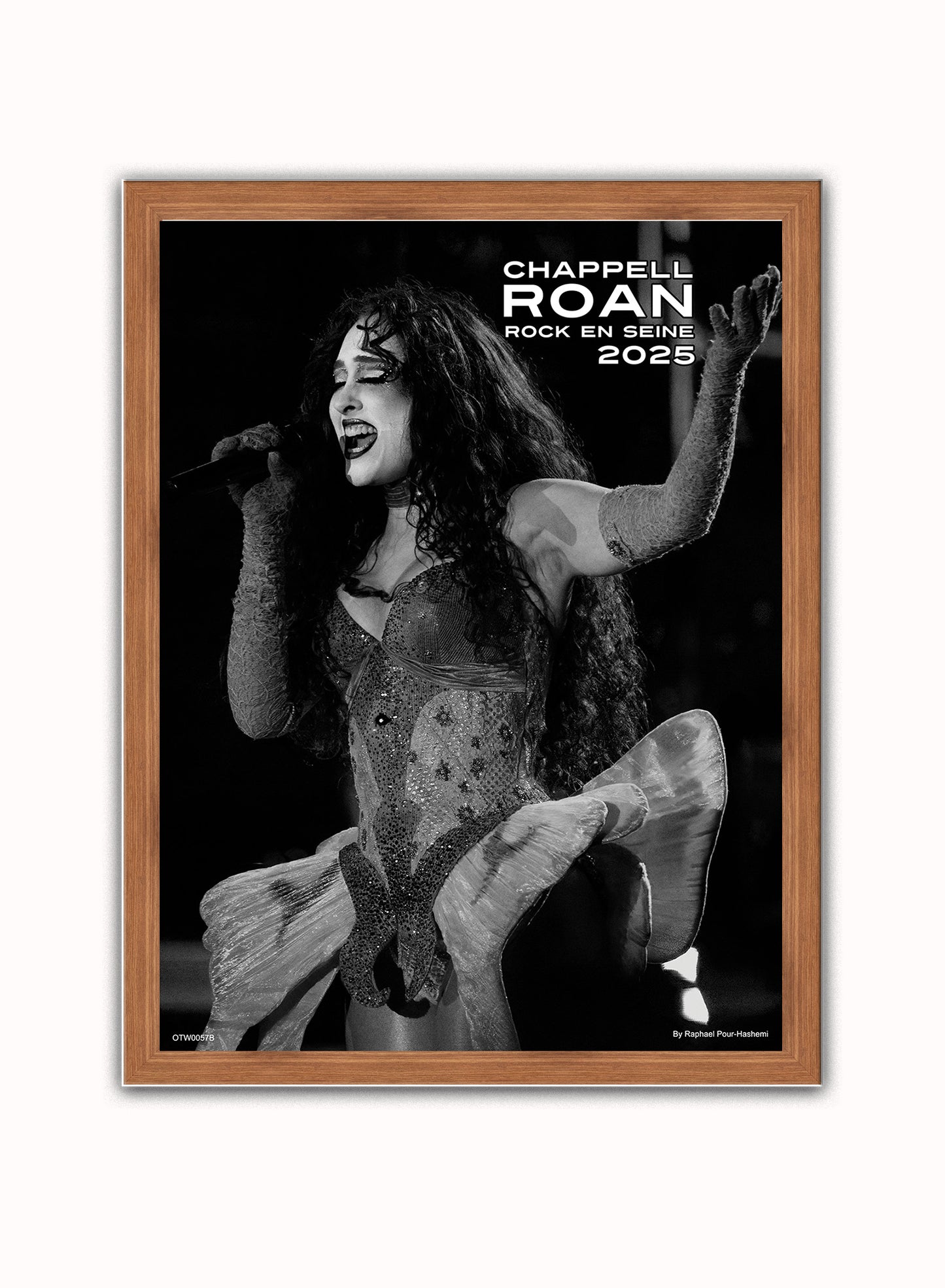 Chappell Roan Paris August 2025 Poster Art Print Vintage Poster Wall Art Print 30x40cm Dark Wood