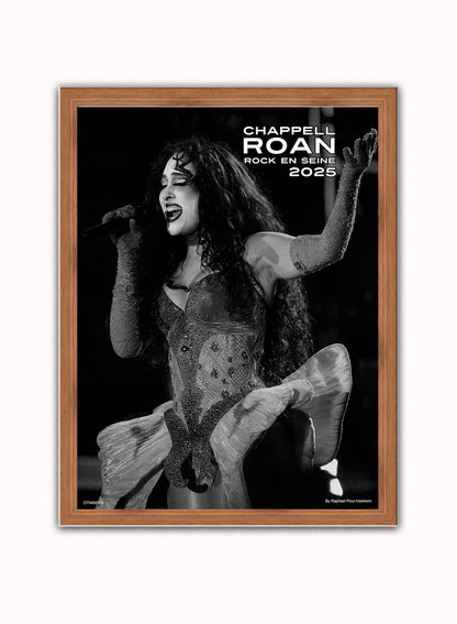 Chappell Roan Paris August 2025 Poster Art Print Vintage Poster Wall Art Print 30x40cm Dark Wood