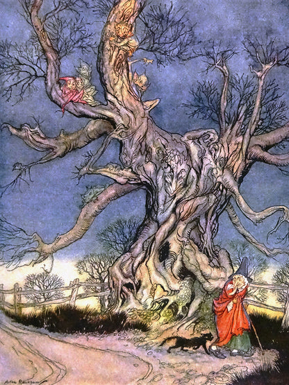 Sleepy Hollow "Major Andres Tree" Arthur Rackham Art Print 30x40cm