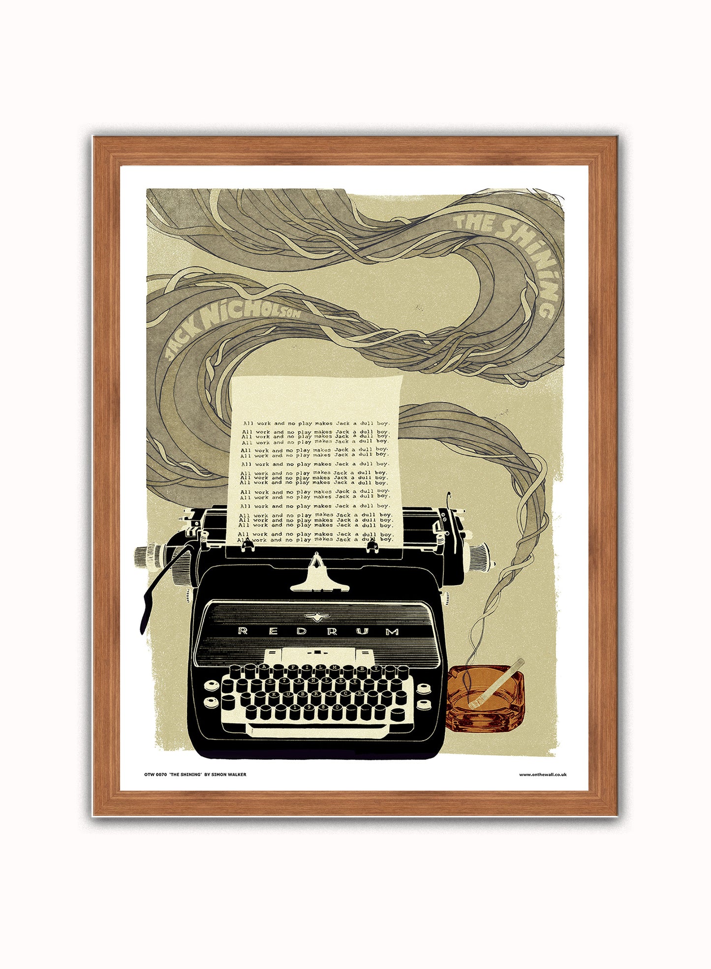 The Shining Poster Art Print (Stanley Kubrick)  (OTW70) Vintage Poster Wall Art Print 30x40cm Dark Wood