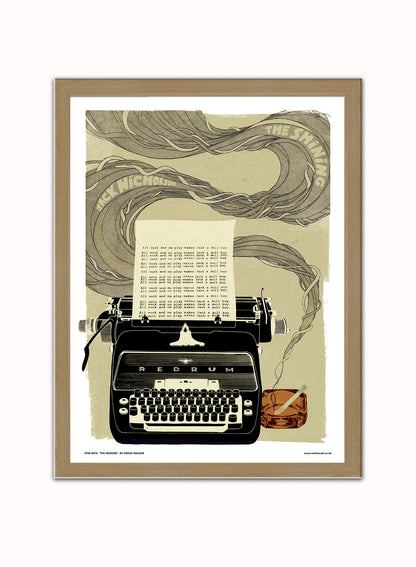 The Shining Poster Art Print (Stanley Kubrick)  (OTW70) Vintage Poster Wall Art Print 30x40cm Light Wood