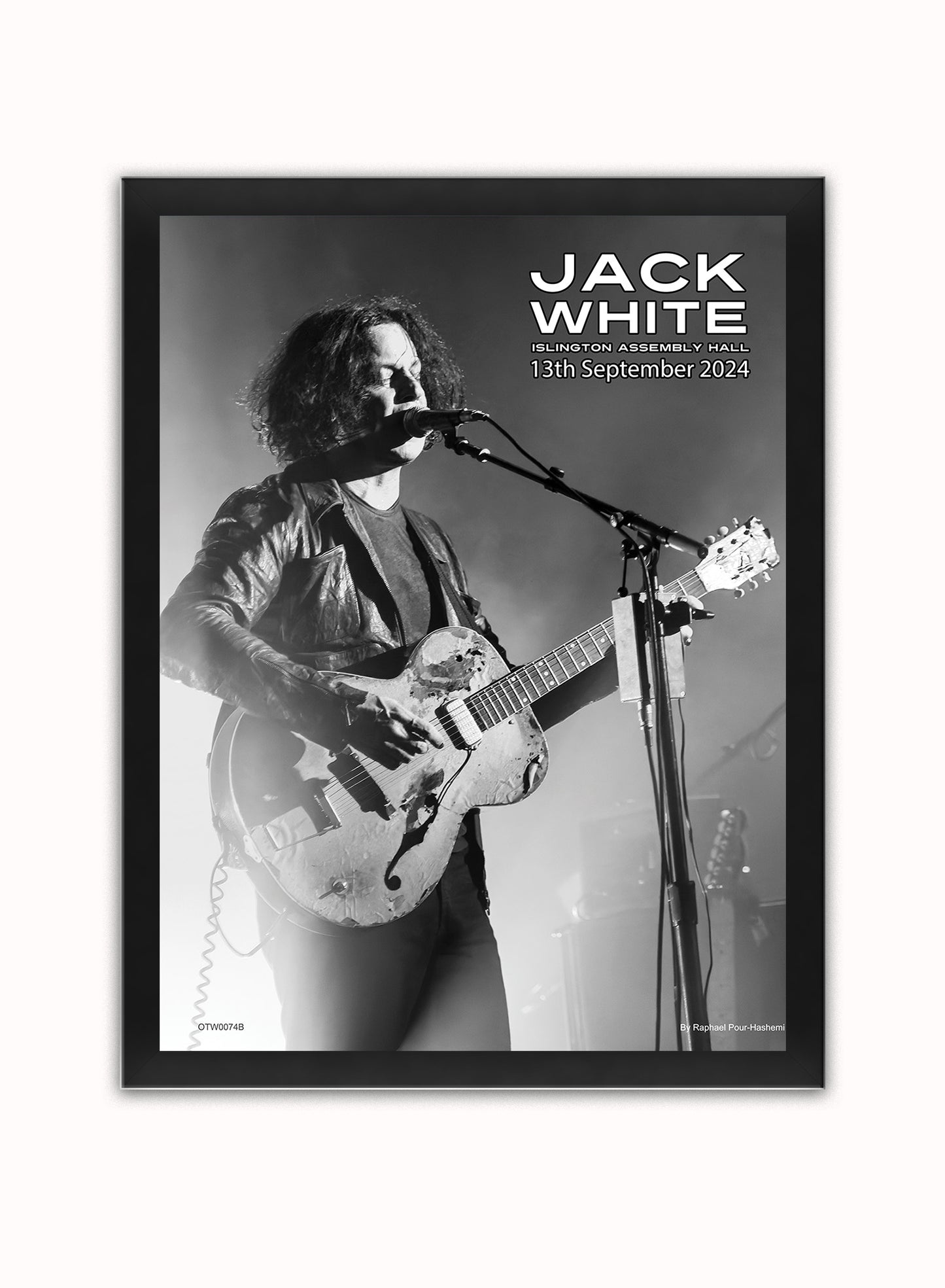 Jack White September 2024 Poster Art Print Vintage Poster Wall Art Print 30x40cm Black Frame