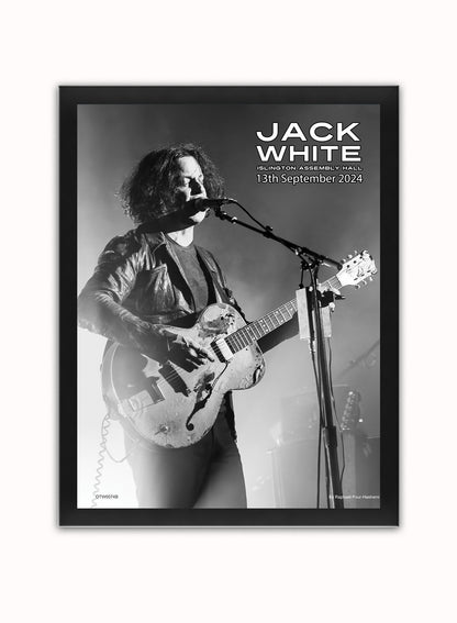 Jack White September 2024 Poster Art Print Vintage Poster Wall Art Print 30x40cm Black Frame